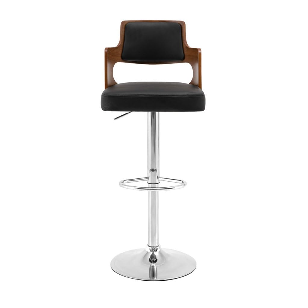 Eines One Color Home Bar Furniture Fashion Simple Solid Wood Lift Bar Chair Creative Iron Rotating High Bar Stool Counter Barstool