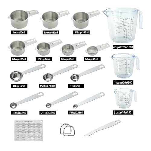 Set de 20 vasos y cucharas medidoras Mituer miniatura 2