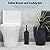 Casabella Toilet Bowl Brush with Canister Storage Caddy and Splashgaurd, Black