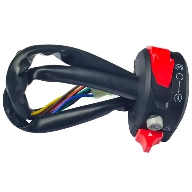 Controlador de arranque de 22mm con botonera de luces para moto universal 5