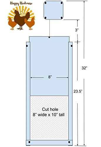 Happy Henhouse Automatic Chicken Coop Door Opener Kit - Electric Auto Chicken Guard Door for Coops, Cages and Runs - Timer + Solar Light, Battery Operated - Poultry Safety Supplies Kit - Thumbnail 2