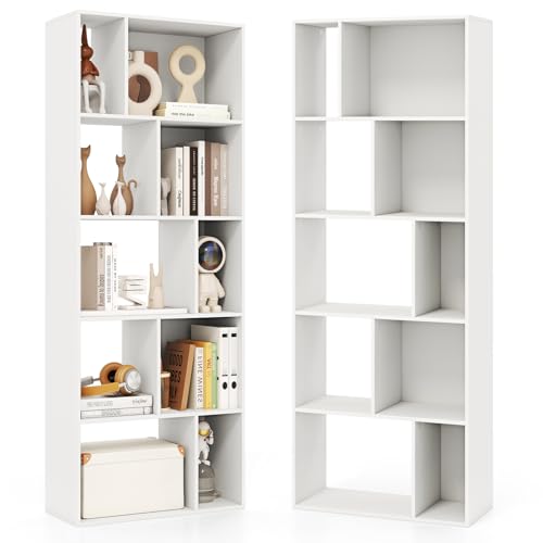 HOMASIS Librería de Madera de 5 Niveles