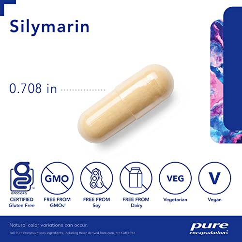 Pure Encapsulations Silymarin - 250 mg Milk Thistle Per Capsule - Liver Health Support - Antioxidants Supplement - Non-GMO & Vegan - 120 Capsules - Image 4