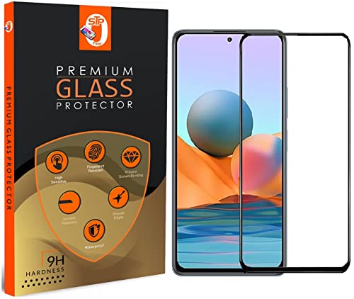 Image of STP FEEL� Premium Tempered Glass Screen Protector Compatible for MI 11 LITE NE 5G (Black, Pack of 1) Edge to Edge Coverage with Easy Installation Kit