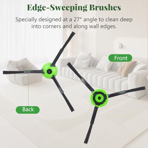 Image of Replacement Parts for iRobot Roomba i2 i3 i3+ i4 i4+ i6 i6+ i7 i7+ i8 i8+ /Plus E5 E6 E7, Robot Vacuum Accessories, 2 Set Roller Brush 8 Filters 8 Side Brushes 8 Vacuum Bags