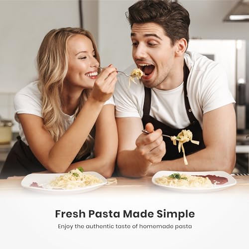 Image of 3-in-1 Pasta Maker, 9 Thickness Settings, Dough Rollers & 2 Size Cutters | Stainless Steel Construction, Sturdy & Durable, Easy to Clean, Rust-Resistant & Lightweight