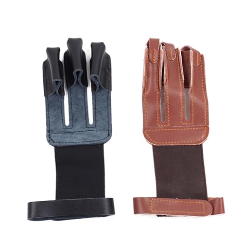 Parliky 1pc Hand Finger Glove Soft Protective Glove for Arrow Hunting Finger Design Random for Comfort and Safety