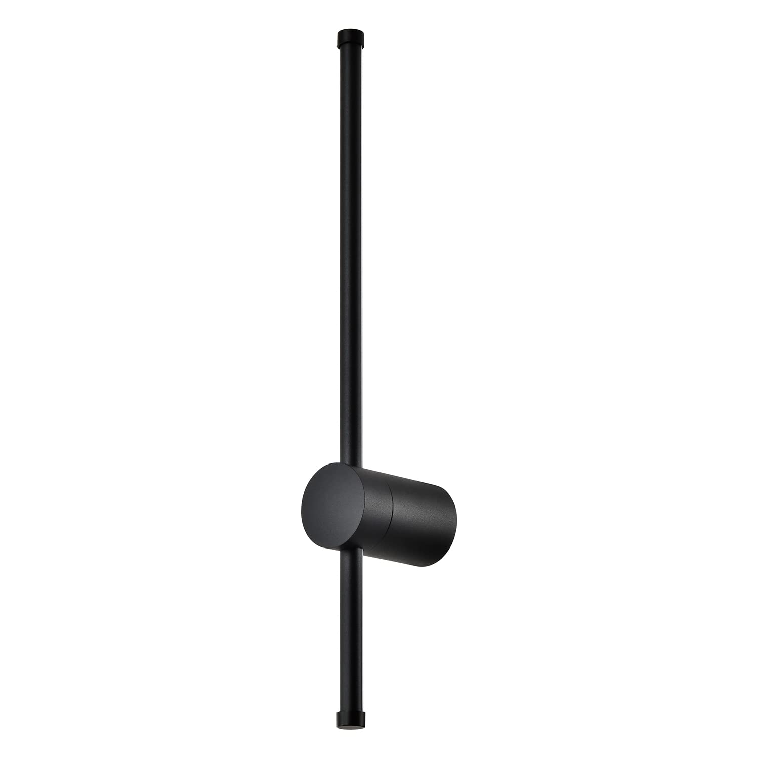 Happy Homewares Modern and Sleek Stick Style Ambient LED Wall Light Fitting in Matt Black Sand | 13w = 50w | 3000k Warm White | 460 Lumens | 50cm x 6cm x 10cm โ image 1
