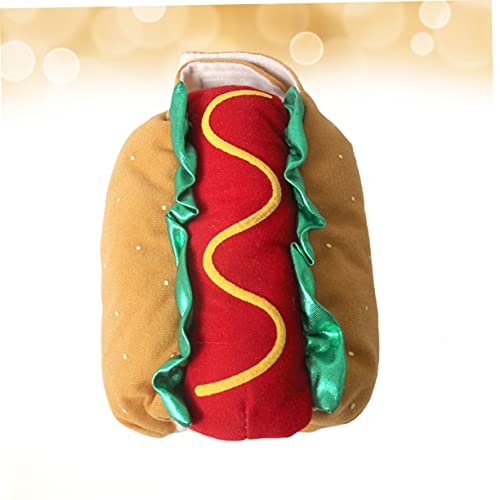 Disfraz divertido de perro hot dog para mascotas XXS miniatura 3