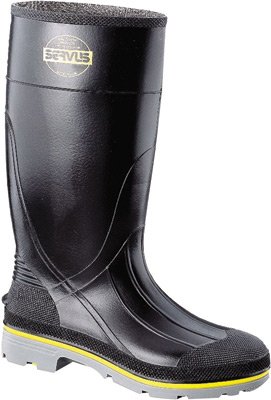 Image of Honeywell - 75109-8 - Rubber Boot, Men's, 8, Knee, Steel Toe Type, PVC, Black, Gray, Yellow