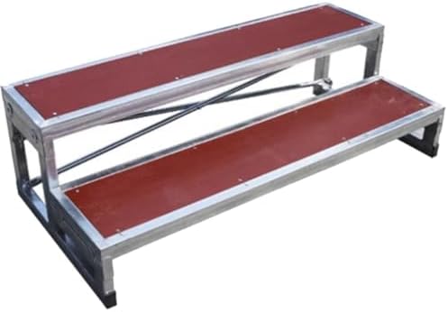 Folding Choral Stairs Stage Riser Platform Based Metal Anti-Slip Portable Multi-Level Home Theater Seating,Tiered Choir Risers with Non-Slip Tread Steps for Performances - Speech Podium Stai