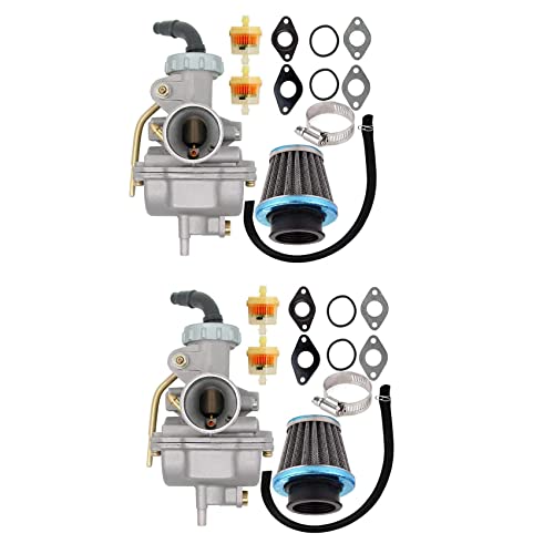 PZ20 Carburateur 50cc-125cc 4 Temps avec Filtre pour Moto et UTV - Lot de 2