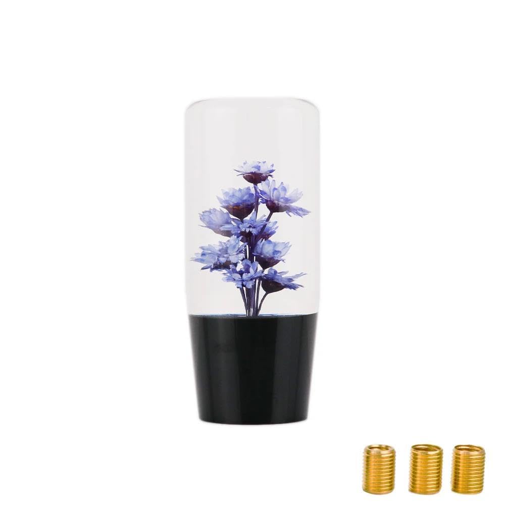 HYASDBWE Real Flower Crystal Bubble Car Gear Stick Shift Knob Shifter Lever 15CM /10CM Car Replacement Parts Gear Shifter Parts(Purple,10CM)