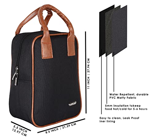 Image of LOREM Blue Color Picnic,Travel, Lunch, Tiffin, Storage Bag Leakproof Hot /Cold for Girls Boys Men Women Unisex, Office, College & School