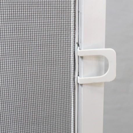 Zanzariera con telaio rimovibile, in alluminio, 100 x 100 cm, colore: Bianco