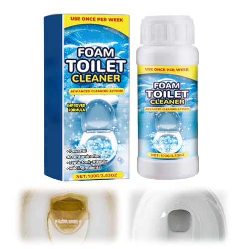 Disincrostante Wc, 2025 Nuovo Cleaning Block Wc per rimuovere macchie di calcare, Prodotti di pulizia profonda WC Energy Disincrostante, Detergente Anticalcare in Polvere, Schiuma Autopulente (1)