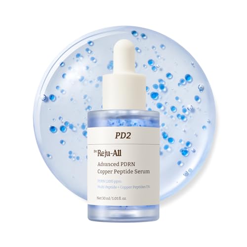 Dr.Reju-All Advanced PDRN Copper Peptide Serum GHK-Cu with PDRN Serum for Face Copper Peptides for Firming & Skin Elasticity with Hyaluronic Acid & Hydrolyzed Collagen Peptides 1.01 Fl Oz