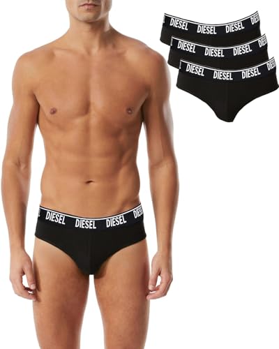 Diesel Lot de 3 slips stretch pour homme - Umbr Andre, Noir , L