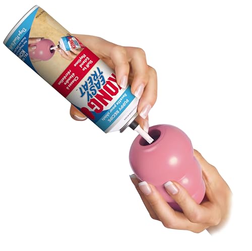KONG Easy Treat für Hunde - No-Mess Hundeleckerli-Paste - Verwendung mit KONG Hundespielzeug - Erdnussbutter - 236ml - Schonender Snack für Welpenmägen