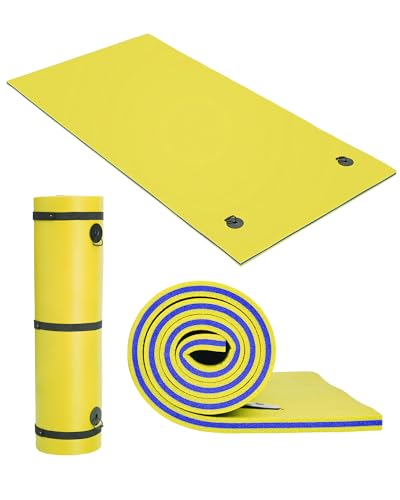 Lily Pad Floating Mat for Lake & Pool, 8'/9'/12' Extra Large Floating Mat, 3-Layer Tear-Resistant XPE Foam Floating Water Mat for Lake, Pool, River, Ocean, Boat, Suitable for Adults and Kids