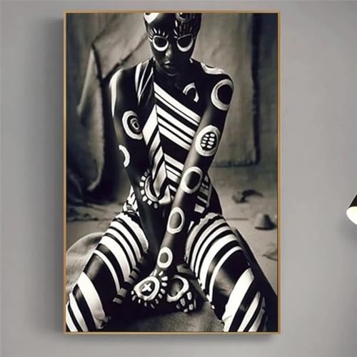 Affiche femme africaine : sublimez votre salon avec une peinture sur toile HYFBH