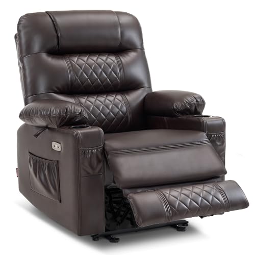 Sillón reclinable con masaje y calor Marrón miniatura 1