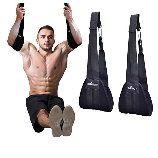 Ab straps Hanging Abdominal Slings - Hanging Ab Straps - Ab Sling Straps - Pull Up Straps - Ab Straps for Pullup Bar - Hanging Elbow Straps - Pull Up Bar Straps - Arm Straps for Exercise and Workouts