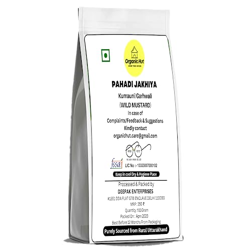 Image of Organic Hut Himalayan jakhiya seeds pahadi (Wild Mustard) Black Jakhya Seeds | Pahadi jakhiya | Pahadi jeera | Jakhiya Seeds | (Cleome Viscose) Purely Soured from Rural Uttarakhand (100 Gram)