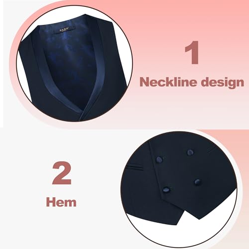 Men's 3 Pieces Suit Slim Fit Tuxedo with Rhinestone Design Shawl Lapel Blazer One Button Jacket Vest Pants Set4