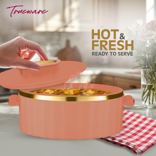 Image of Trueware Celebration Inner Steel Casserole 2300 ML | PU Insulated | BPA Free | Odour Proof | Food Grade| Ideal for Chapatti | Roti | Curd Maker | Thermoware | Hot Pot