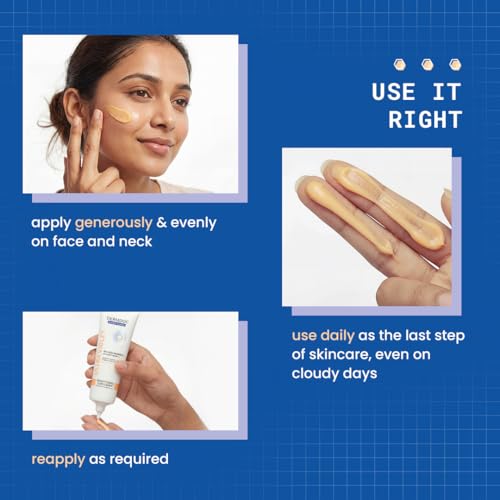 Image of DERMDOC SPF 50 Ultra Violet Brightening Tinted Sunscreen with 4% Niacinamide, 50 gm | PA +++ | With Peach Tint | Lightweight | UVA & UVB Protection | For Medium To Dusky Skin | Improves Skin Texture | Breathable & Weightless Finish | 4% Niacinamide, PA +++, Peach Tint, UVA & UVB Protection, Medium To Dusky Skin