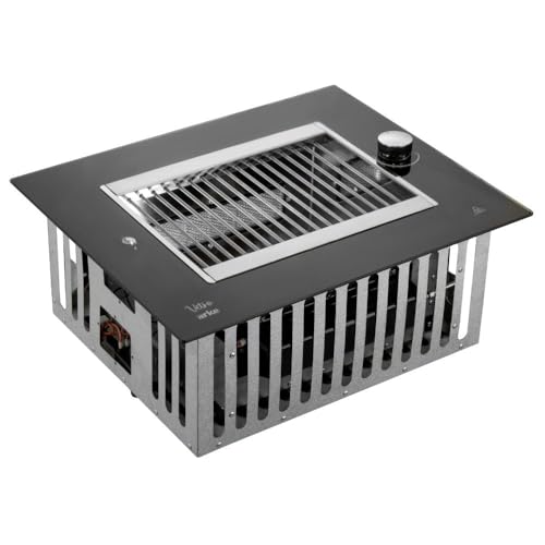 Churrasqueira a Gás de Embutir 2 Espetos Arke Vetro GLP Preto/Inox