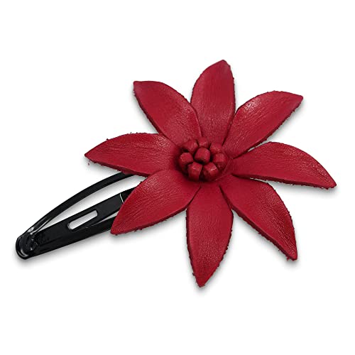 Pinza de pelo de piel auténtica para sujetar cabellos rebeldes sin tirones molestos