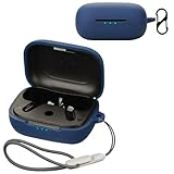 For EarFun Air Pro 4 ケース カバー【JYJIEJIE】ワイヤレス イヤーホン 用 ケース シリコン 便利 旅行 軽量 保護カバー キズ防止 耐衝撃 防水 防塵 收納 全面保護 充電便利 防震 軽量小型 保護ケース EarFun Air Pro 4 保護ケース (ブルー)