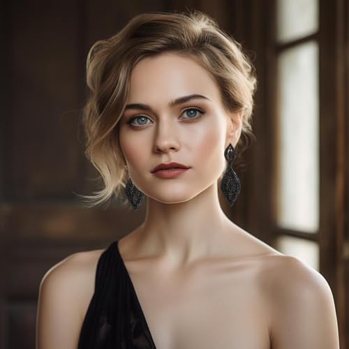 Elegant Rhinestone Dangle Earrings Crystal Wedding Bridal Long Dangling Drop Earrings Chandlier Earrings for Women Bridesmaid3