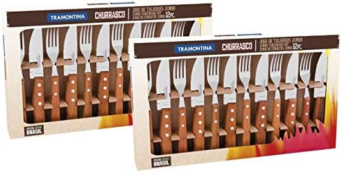 Faqueiro Para Churrasco Tramontina Inox Jumbo 24 Peças