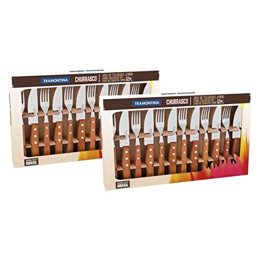 Faqueiro Para Churrasco Tramontina Inox Jumbo 24 Peças