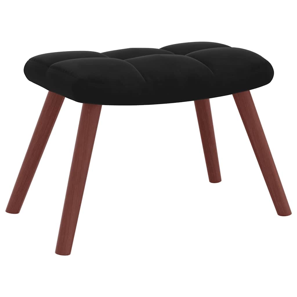 Generisch Relaxsessel mit Hocker Schwarz Samt,Möbel,Stühle,Sessel,8.55KG,328068