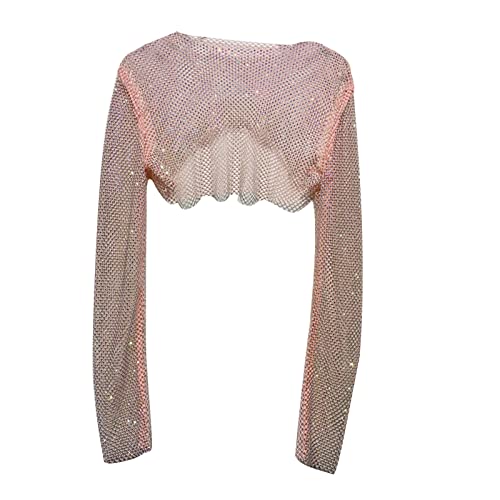 T-shirt court transparent anti-teint terne avec strass pour booster votre confiance