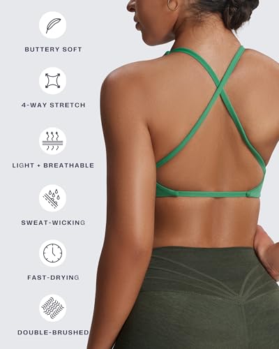 Image of Aoxjox Women's Workout Sports Bras Fitness Metamorph Sienna Twist Bra Yoga Crop Tank