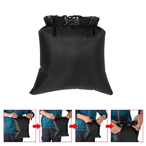 DECDEAL Pacote de 3 sacos impermeáveis 3L + 5L + 8L Sacos secos ultraleves externos para acampamento
