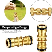 Raheem Messing 1/2 Zoll Schlauchverbinder Doppelstecker – Ansicht 4
