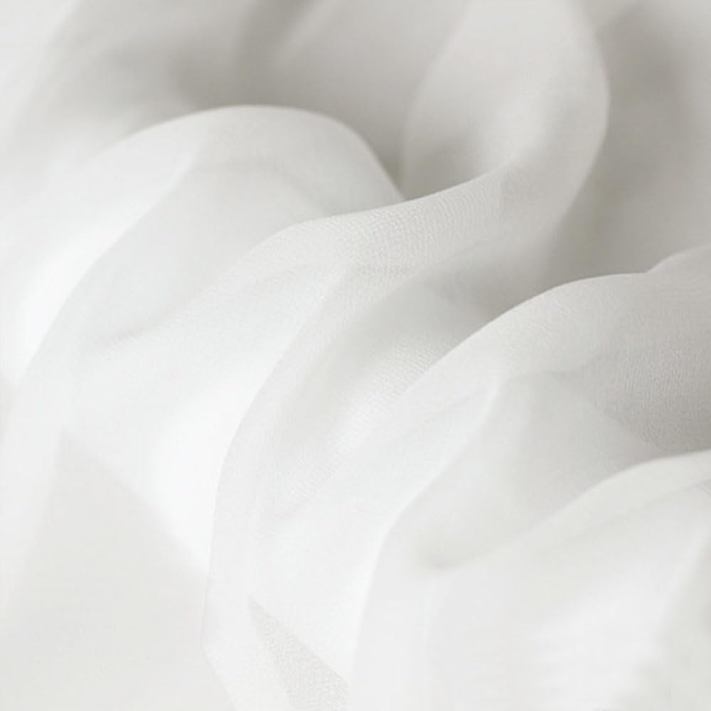 Silk Georgette Fabric 100% Pure Mulberry Silk Tulle Material 8/10/12 Momme Gauze Fabric Bridal Wedding Dress Cloth (H30, Silk Georgette 12 Momme Width 114cm)