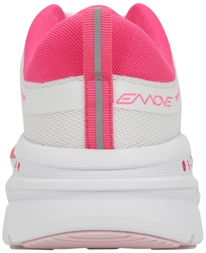 Easy Spirit Women's Maxine11 Sneaker, White/Pink, 5.53
