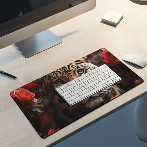 Tapis de souris de jeu imperméable grand format design tigre