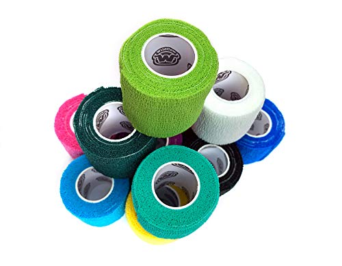 Wildcow Vet Wrap 2" Bulk Tape Dog Bandages, 12 Color Pack Pet Leg Raps #TOP1