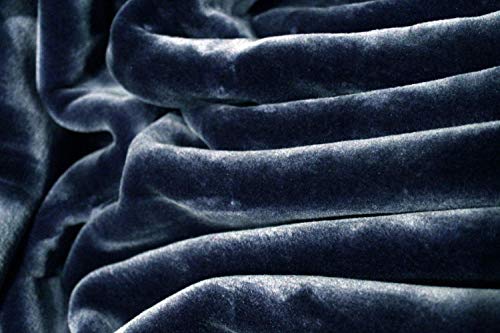 Solaron King Solid Navy Korean Mink Blanket - Navy #TOP4