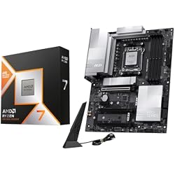 Micro Center AMD Ryzen 7 9800X3D Processor with MSI PRO X870E-P Motherboard | CPU Motherboard Combo, AI Ready, AM5, PCIe 5.0, DDR5, M.2 Gen5, USB 40Gbps Type C, Wi-Fi 7, 5G LAN, ATX
