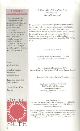 Student faith: Journal 0767399919 Book Cover