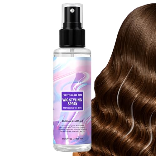 Wig Hair Spray - Hydrate Styling Mist, Gloss Control Solution | Anti-Frizz Conditioning Formula, Soft Protective Shine Enhancer for Frizzy Synthetic Pieces For Professional Salon Hair Care